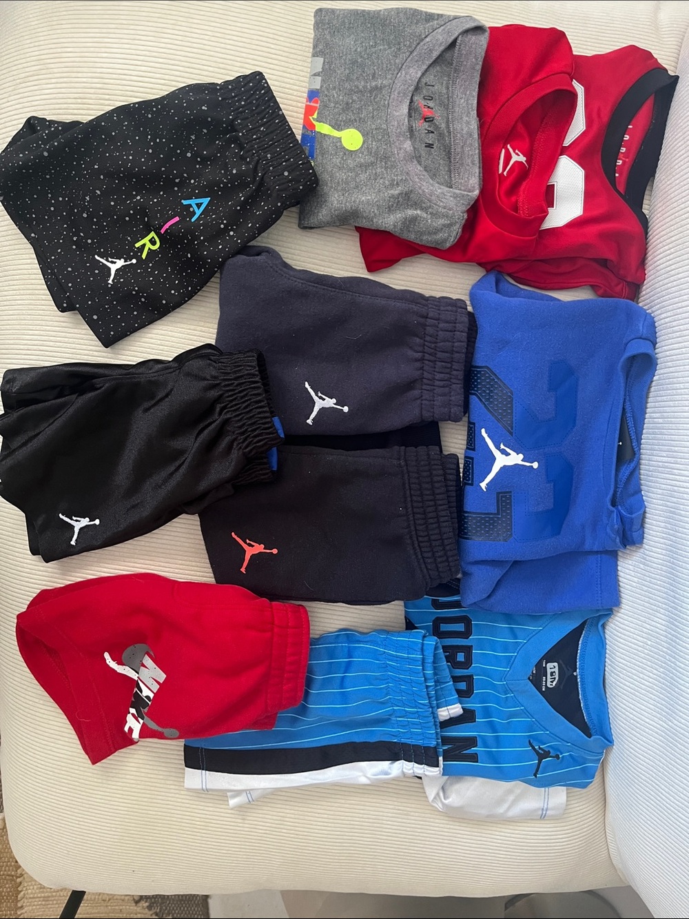 Jordan Kids' Assorted Black, Red & Blue Sweatpants and Joggers Lot 12-18 month